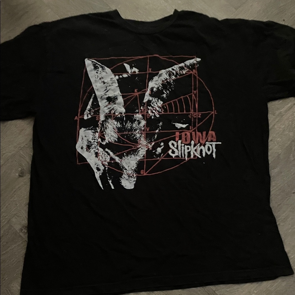 Slipknot Iowa Band Tee Black Graphic Shirt Size xxl